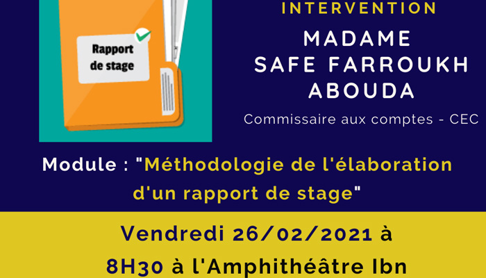 IHE Sousse - Méthodologie de l'élaboration d'un rapport de stage